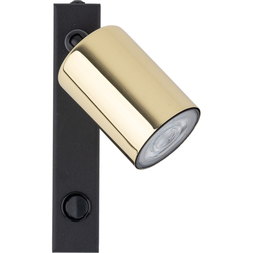 Wandspot TOP 1xGU10/10W/230V zwart/goud