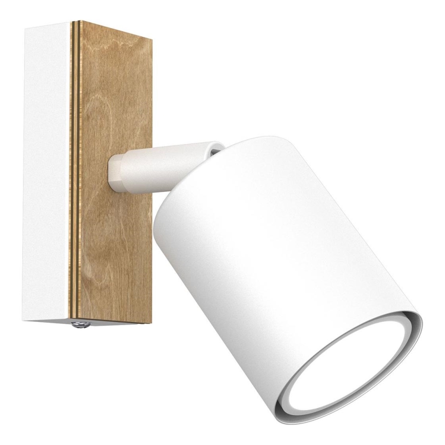 Wandspot TULON 1xGU10/8W/230V wit/eiken