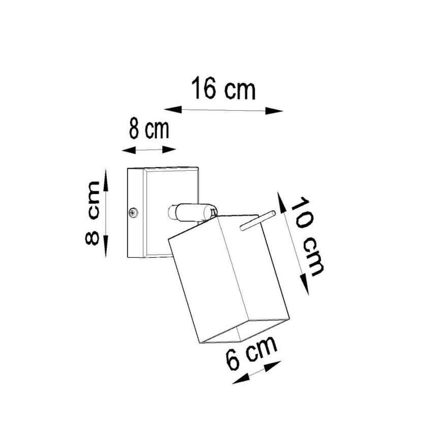 Wandspots MERIDA 1xGU10/40W/230V zwart