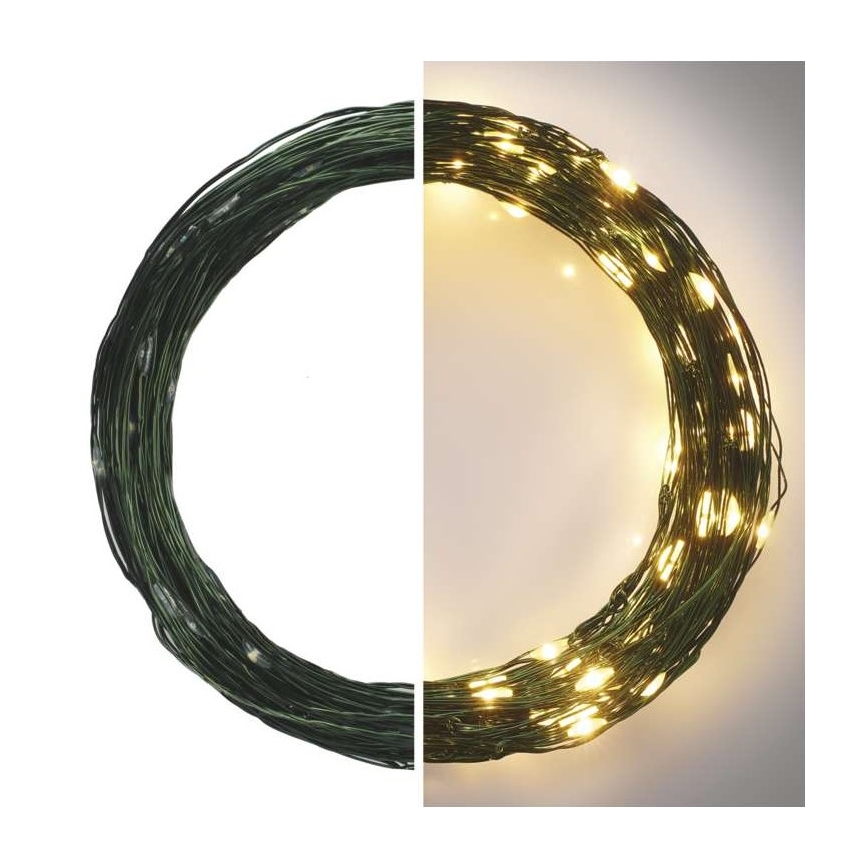 Warm wit LED Kerst buitenketting 150x LED / 20m IP44