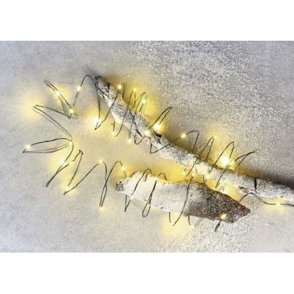 Warm wit LED Kerst buitenketting 150x LED / 20m IP44