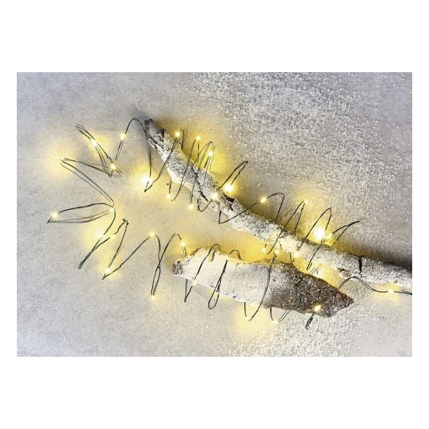 Warm wit LED Kerst buitenketting 150x LED / 20m IP44