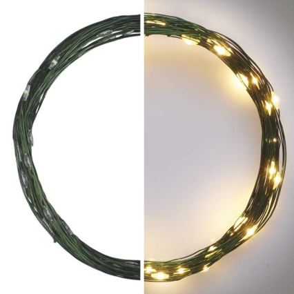 Warm wit LED Kerst buitenketting 40x LED / 9m IP44