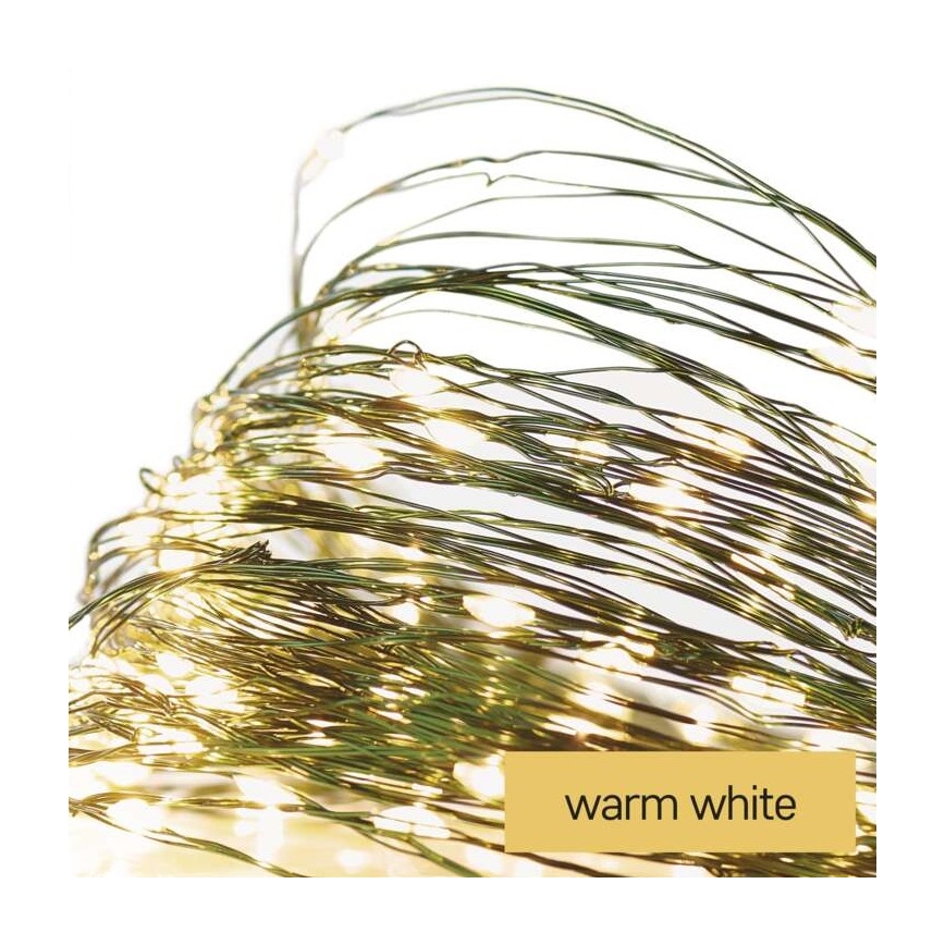 Warm wit LED Kerst buitenketting 40x LED / 9m IP44