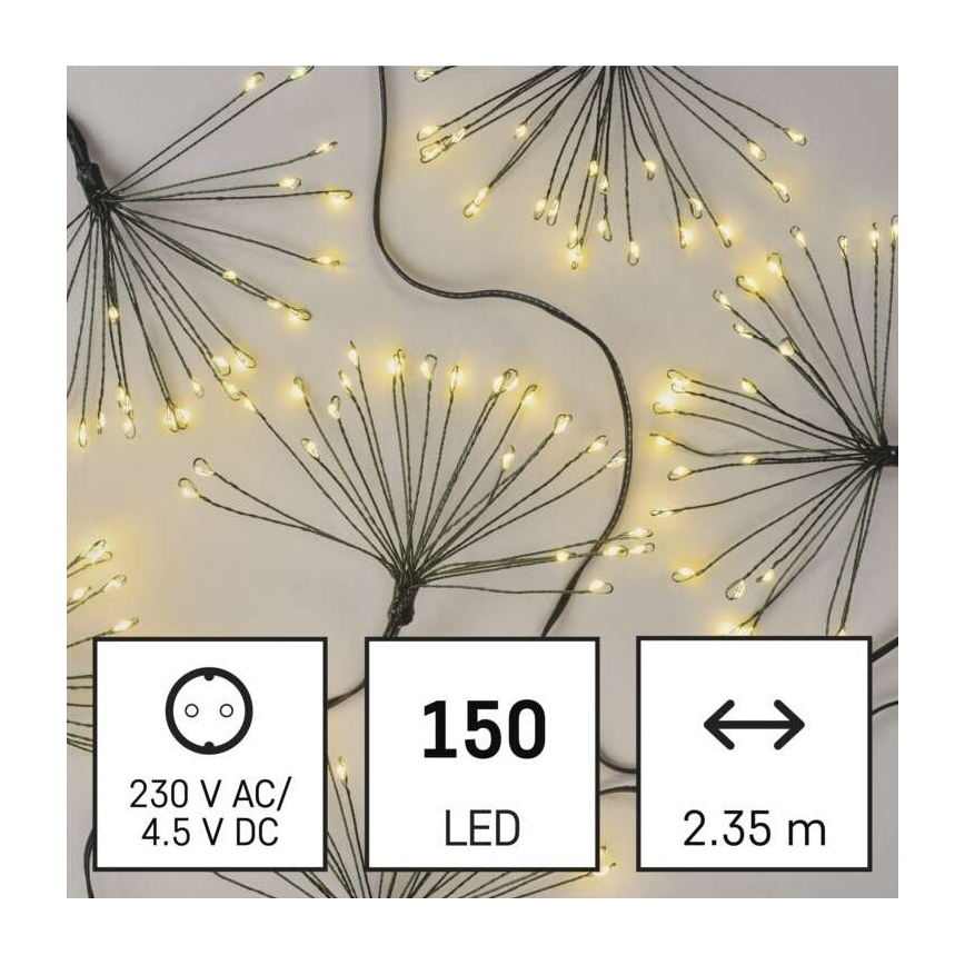 Warm wit LED kerstketting 150x LED / 5,35m