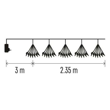 Warm wit LED kerstketting 150x LED / 5,35m