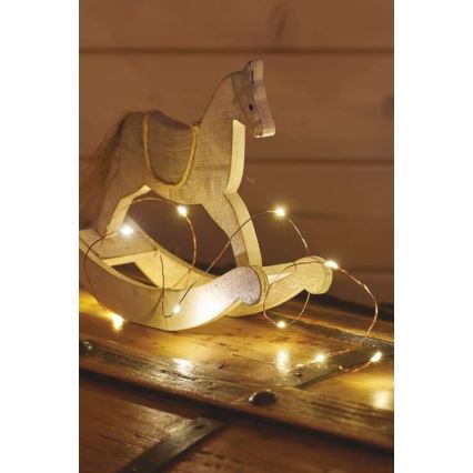 Warm wit LED kerstketting 20x LED / 2,4m