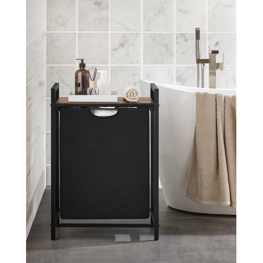 Wasmand REX bruin/zwart