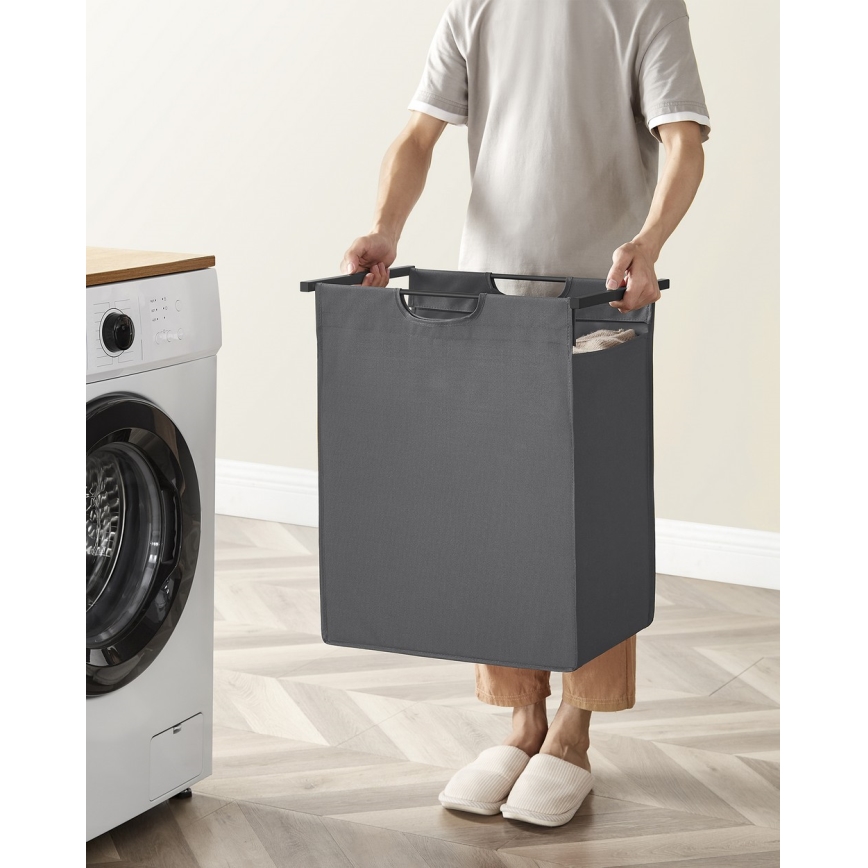 Wasmand REX zwart/grijs