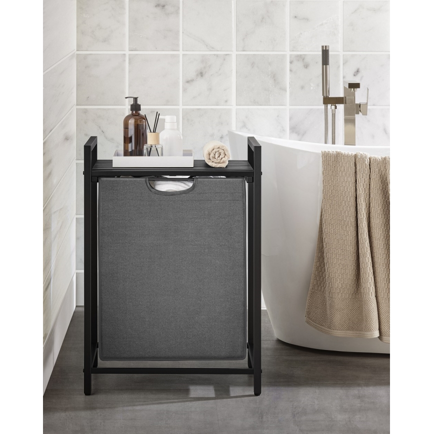Wasmand REX zwart/grijs