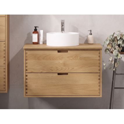 Wastafelblad FOREST 100 cm beige/eiken