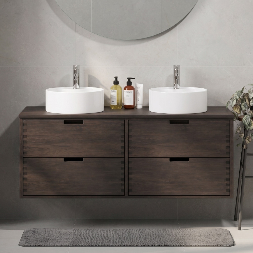 Wastafelblad FOREST 120 cm bruin/eiken