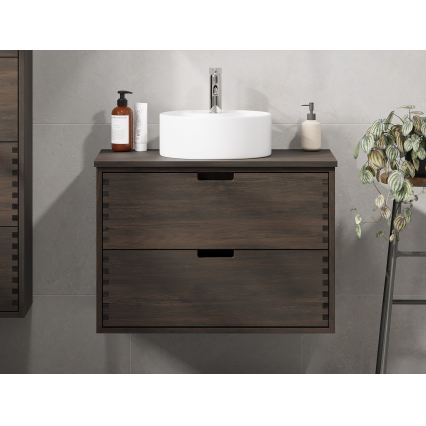 Wastafelblad FOREST 80 cm bruin/eiken