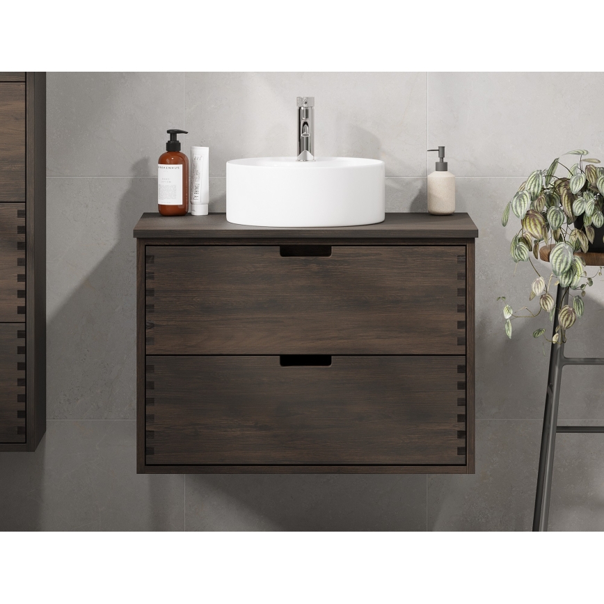 Wastafelblad FOREST 80 cm bruin/eiken