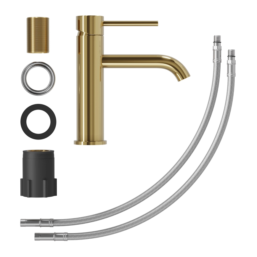 Wastafelmengkraan SOVANG 18,3 cm gepolijst messing