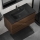 Wastafelmeubel KENWOOD 91 cm notenhout/zwart