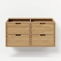 Wastafelonderkast GRIBSKOV 120 cm beige/eiken