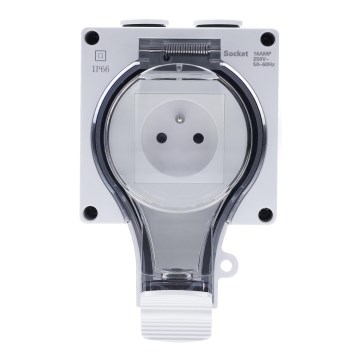 Waterdicht stopcontact voor vochtige ruimtes 230V/16A IP66