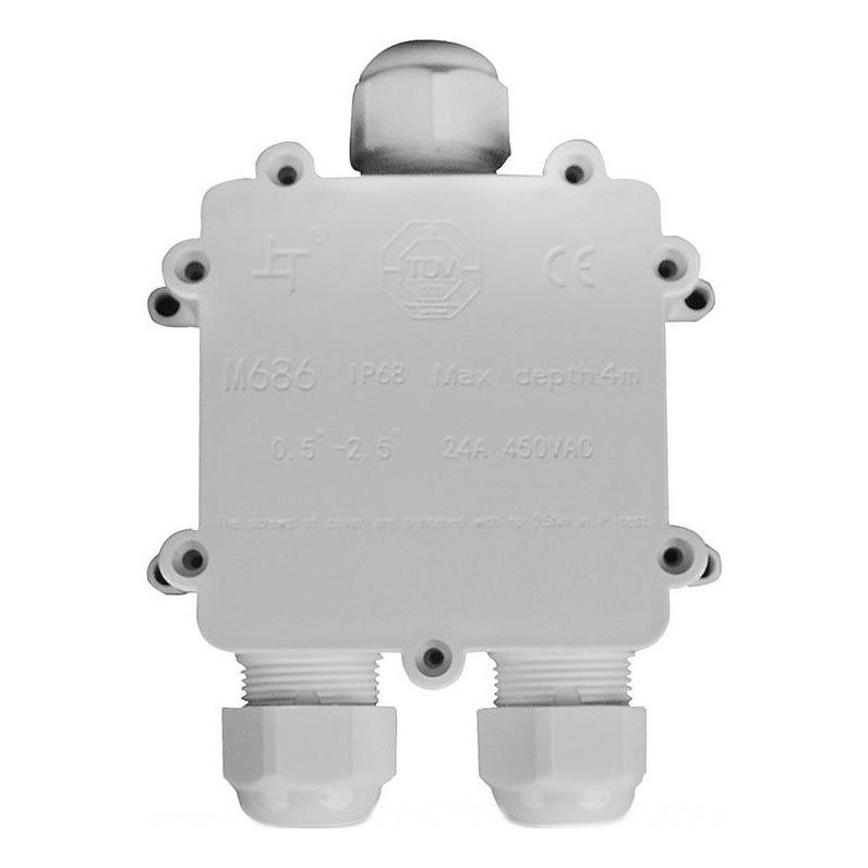Waterdichte aansluitdoos IP68 wit