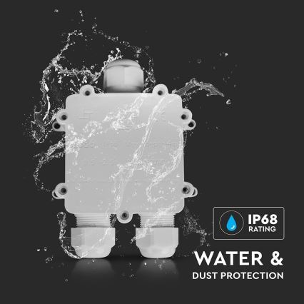 Waterdichte aansluitdoos IP68 wit