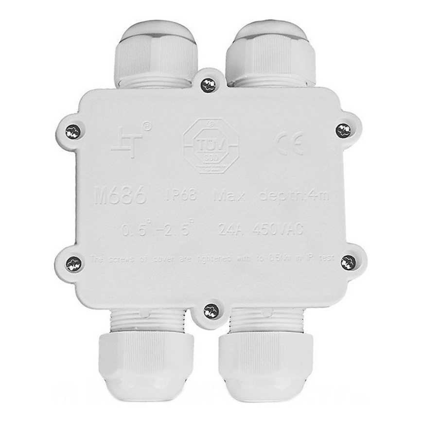 Waterdichte aansluitdoos IP68 wit