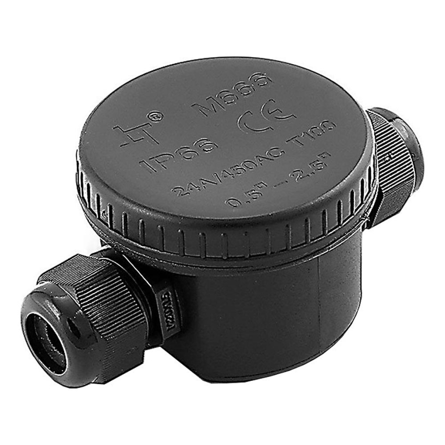 Waterdichte connector IP66 zwart