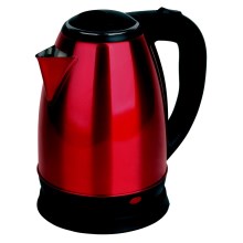 Waterkoker 1,8 l 1500W/230V roestvrij staal rood