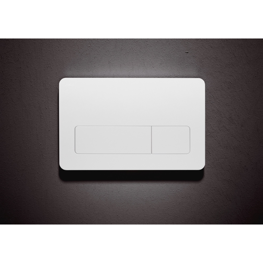 WC suspendu LYRA + abattant SoftClose LYRA + plaque de commande DUAL + module encastré + plaque isolante