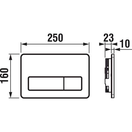 WC suspendu MIO sans bride + abattant à fermeture douce MIO + bouton de chasse DUAL + module encastré + plaque isolante
