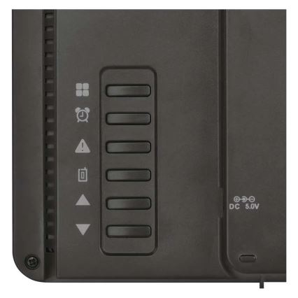 Weerstation met kleurrijk LCD-display en wekfunctie 5V 3xAAA + 2xAA zwart