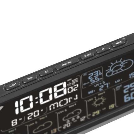 Weerstation met LCD-display GoSmart 230V/3xAAA + 2×AAA Wi-Fi Tuya zwart