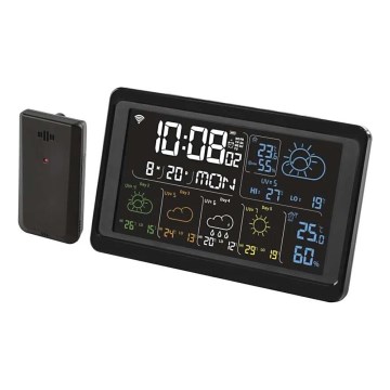 Weerstation met LCD scherm GoSmart 5/230V + 3xAAA Wi-Fi Tuya zwart