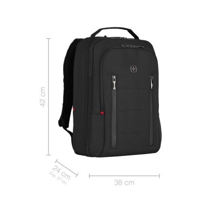Wenger - Laptoprugzak 16 l 16" met tabletvak 12" Stad Traveler zwart