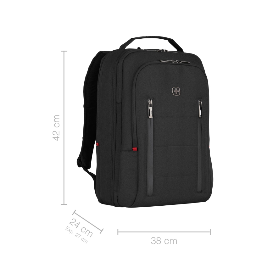 Wenger - Laptoprugzak 16 l 16" met tabletvak 12" Stad Traveler zwart