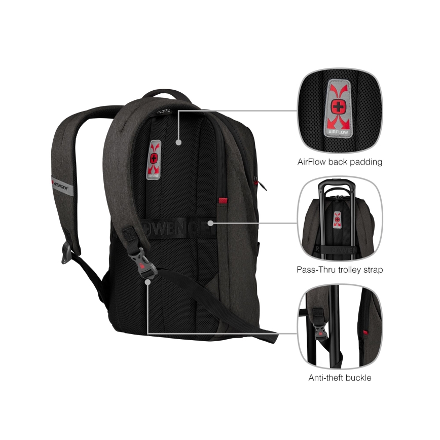 Wenger - Laptoprugzak 21 l 16 met tabletvak 10 MX Lamp zwart