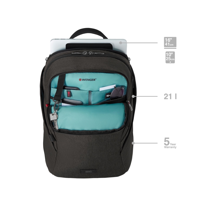 Wenger - Laptoprugzak 21 l 16 met tabletvak 10 MX Lamp zwart