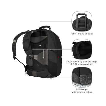 Wenger - Laptoprugzak 25 l 16" met tabletvak 10" Pegasus Deluxe zwart
