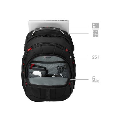 Wenger - Laptoprugzak 25 l 16" met tabletvak 10" Pegasus Deluxe zwart