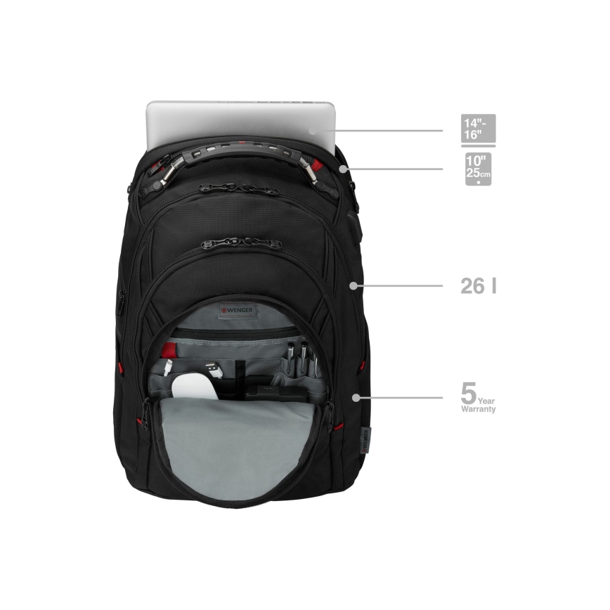 Wenger - Laptoprugzak 26 l 17" met tabletvak 10" Ibex Ballistic Deluxe