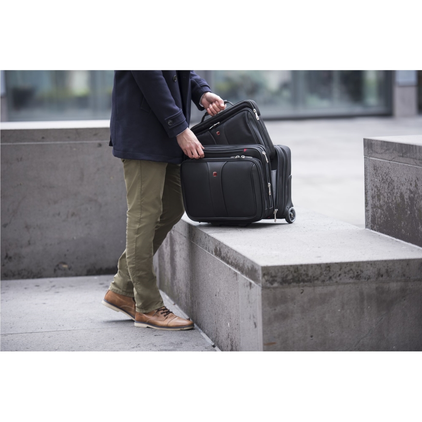 Wenger - Reiskoffer op wieltjes 25 l 17 + laptoptas 15,6 Patriot zwart