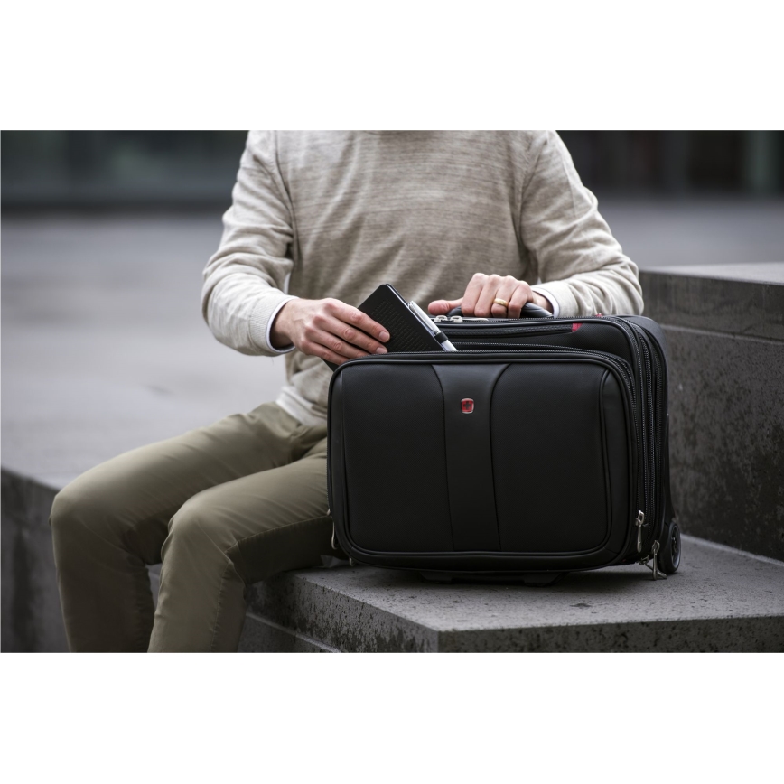 Wenger - Reiskoffer op wieltjes 25 l 17 + laptoptas 15,6 Patriot zwart