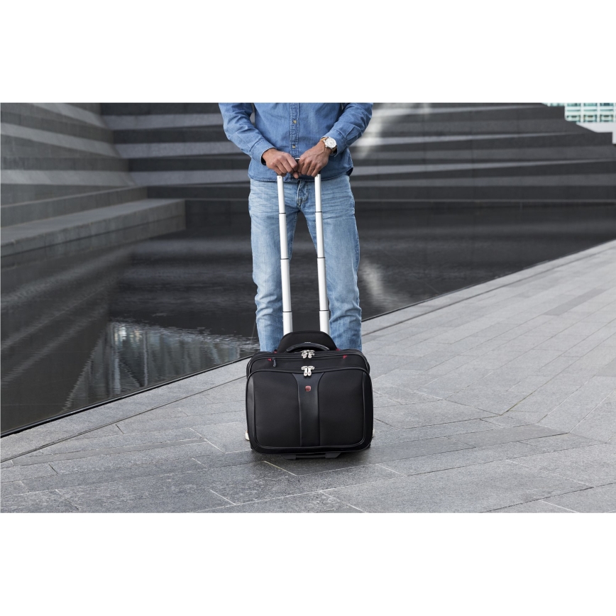 Wenger - Reiskoffer op wieltjes 25 l 17 + laptoptas 15,6 Patriot zwart