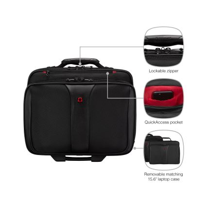 Wenger - Reiskoffer op wieltjes 25 l 17 + laptoptas 15,6 Patriot zwart