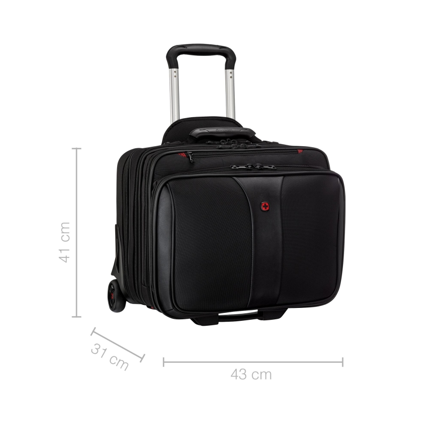 Wenger - Reiskoffer op wieltjes 25 l 17 + laptoptas 15,6 Patriot zwart