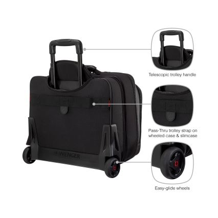 Wenger - Reiskoffer op wielen 23 l 17 + laptoptas 15,4 Potomac zwart