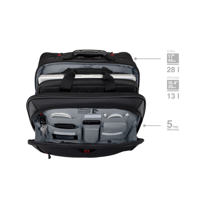 Wenger - Reiskoffer op wielen 23 l 17 + laptoptas 15,4 Potomac zwart