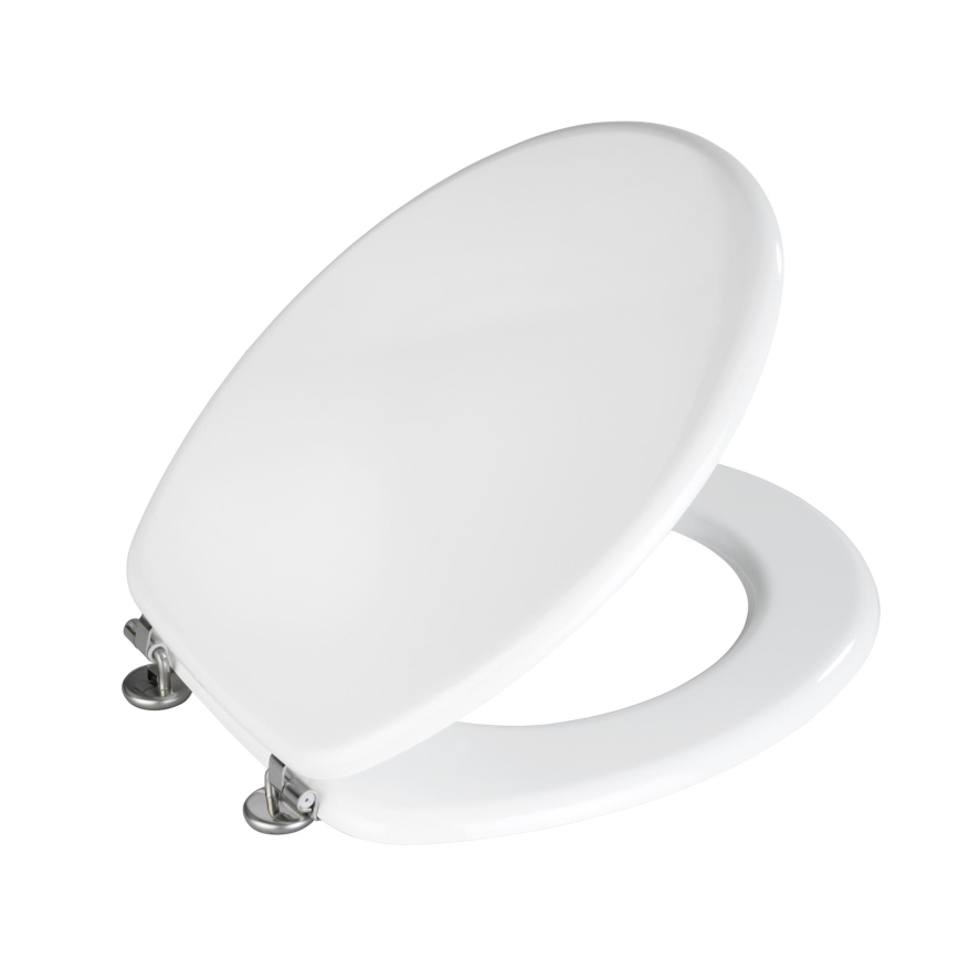 WENKO 154008100-WC abattant WC VALENCIA 43 x 36 cm blanc/argenté