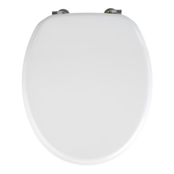 WENKO 154008100-WC-bril VALENCIA 43x36 cm wit/zilver