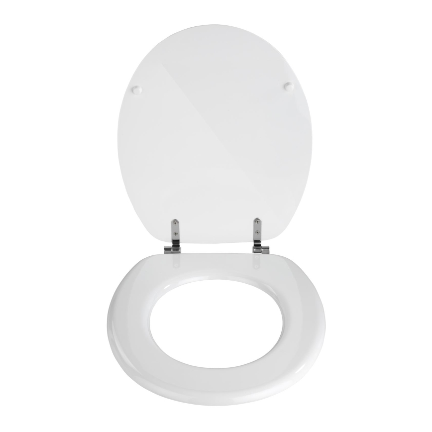 WENKO 154008100-WC-bril VALENCIA 43x36 cm wit/zilver