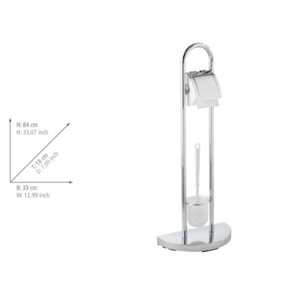 WENKO 16608100 - Brosse WC COSENZA 33x84 cm chrome brillant/satiné